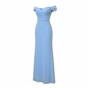 Lulu's Light Blue Off-Shoulder Maxi Dress